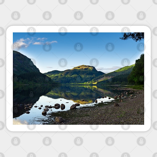 View on beautiful Loch Katrine, Scotland Sticker by Dolfilms